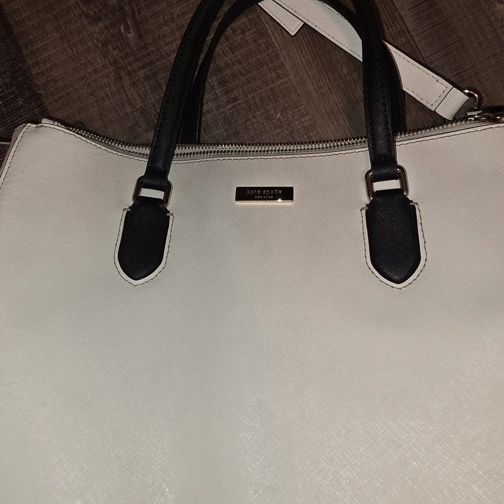 Kate Spade Cream and Black Satchel - Picture 4 of 13